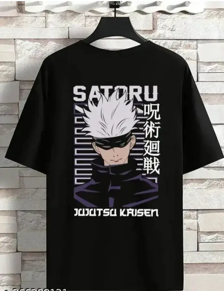 Trendy Mens Anime Back Printed Tshirt 220Gsm