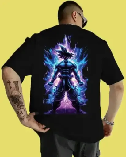 Naruto trendy mens oversize black t shirt , naruto print