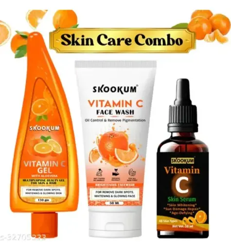 Skookum Vitamin C & E Face  - For Anti Aging & Smoothening & Brightening Face Vitamin C Face wash 