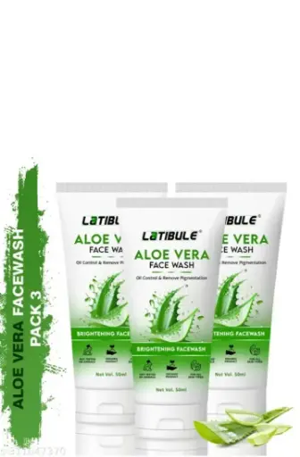 Aloe Vera Skin Lightening & Tan Removal Face wash,Oil Controal (Pack of 3)150ML