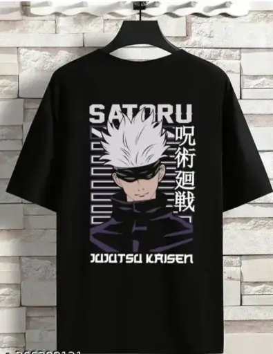 Trendy Mens Anime Back Printed Tshirt 220Gsm